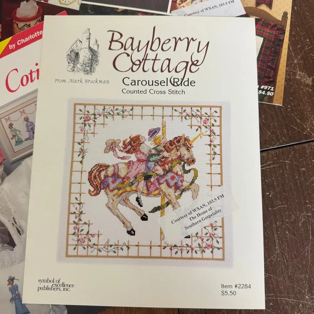 Bundle Six‎ (6) Counted Cross Stitch Pattern Booklets Animals Baby Christmas Mug